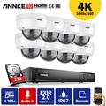 ANNKE H800 8CH 8MP 4K Ultra HD PoE ONVIF NVR Système de caméra de sécurité à dôme avec codage H.265