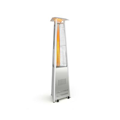 Costway 42,000 BTU Stainless Steel Pyramid Patio Heater With Wheels