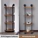 ivinta Industrial Wall Mount Pipe Shelves, 3/4/5/6-Tier Corner Shelf