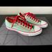 Converse Shoes | Converse Low Top Sneakers | Color: Green/Red | Size: 10.5