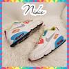 Nike Shoes | Girls Nike Gym Shoes Sneakers Neon Bright 2 Youth | Color: Blue/White | Size: 2bb