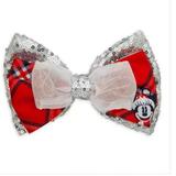 Disney Bath, Skin & Hair | Disney Minnie Mouse Plaid Light Up Holiday Bow | Color: Red | Size: Osg