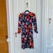 J. Crew Dresses | J Crew Floral Printed Tie Neck Long Sleeve Dress | Color: Black/Red | Size: 00