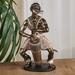 Jembe Player Table Sculpture Bronze , Bronze