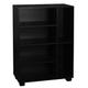 URBNLIVING 6 Section Small Side Unit Wooden Bookcase (Black)