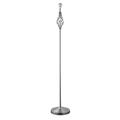 Lighting Supermarket Queenswood Barley Twist Silver Chrome Floor Lamp/Standard Lamp/No Shade/Floor Lamp Base Only/ES / E27 / Edison Screw Bulb