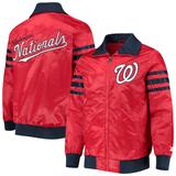 Men's Starter Red Washington Nationals The Captain II Full-Zip Varsity Jacket