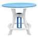 OS Home and Office Model Counter Height Round Table in Blue with White Base