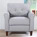 Kouchouk 32.9'' Wide Tufted Linen Armchair