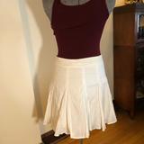 Anthropologie Skirts | Anthropologie Hei Hei White A-Line Mini Skirt Cotton Size 4 | Color: White | Size: 4