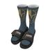 Men's ISlide Gray Vegas Golden Knights Socks & Slide Sandals Bundle