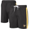 Men's G-III Sports by Carl Banks Black/Gold Pittsburgh Penguins Sand Beach Swim Shorts