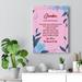 Trinx Grandma, I Love You Because Inspirational Verse Printed On Ready To Hang Stretched Canvas_114293 Canvas in Blue/Pink/Red | Wayfair