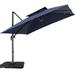 Arlmont & Co. Pulk 120" x 120" Rectangular Cantilever Umbrella in Blue/Navy | 99.6 H x 120 W x 120 D in | Wayfair D735EC9B33ED4D6DBA825FA7531ADEA3