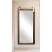 Lynd Wood Framed Barn Door Accent Mirror in Brown in White Laurel Foundry Modern Farmhouse® | 59.5 H x 30.5 W x 0.75 D in | Wayfair