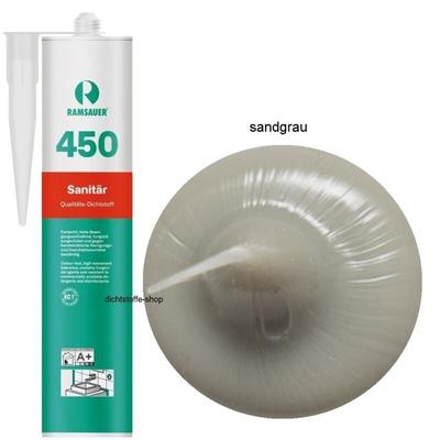 Ramsauer ® - Ramsauer 450 Sanitär Silikon Fugen Dichtstoff 310ml Kartusche sandgrau Image