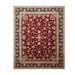 Hand Knotted Burgundy Wool and Silk Oriental Area Rug (8x10) - 8' x 9' 9''