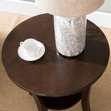 Leick Home Round Side Table with Shelf