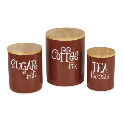 DII Coffee/Sugar/Tea Ceramic Canister (Set of 3)