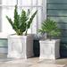 Burgos Outdoor Cast Stone Outdoor Small and Medium Planter Set by Christopher Knight Home