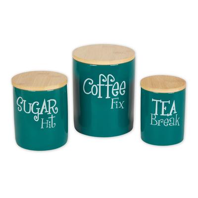 DII Coffee/Sugar/Tea Ceramic Canister (Set of 3)