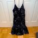 Urban Outfitters Dresses | Deep Blue Galaxy Urban Outfitters Dress With Adjustable Straps And Slip | Color: Black/Blue | Size: Xs
