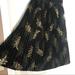 Lularoe Skirts | Lularoe Pleated Black Metallic Gold Leaves Elegant Jill Skirt Size: Extra Sm | Color: Black/Gold | Size: Xs