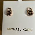 Michael Kors Accessories | 1 Pair Mk Earrings | Color: White/Silver | Size: Os