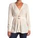 Free People Tops | Free People Tunic Blouse W/Adjustable Waist Belt Ivory, Nwot, M | Color: Cream | Size: M