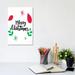 East Urban Home Merry Christmas ery by Seven Trees Design - Wrapped Canvas Textual Art Canvas in Green | 12 H x 8 W x 0.75 D in | Wayfair