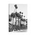 East Urban Home Black California Series - L.A's Palm Trees by Philippe Hugonnard - Wrapped Canvas Photograph Print Canvas in Black/White | Wayfair