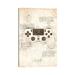 East Urban Home Playstation 4 Gamepad by Cornel Vlad - Wrapped Canvas Graphic Art Metal in Black/White | 40 H x 26 W x 1.5 D in | Wayfair