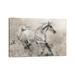 East Urban Home Majestic Stallion I by Donna Brooks - Wrapped Canvas Graphic Art Metal in Green/White | 40 H x 60 W x 1.5 D in | Wayfair