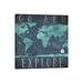 East Urban Home Go & Explore by Sd Graphics Studio - Wrapped Canvas Painting Canvas in Blue/Green | 12 H x 12 W x 0.75 D in | Wayfair