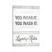 East Urban Home Laundry Rules by Sd Graphics Studio - Wrapped Canvas Textual Art Canvas in Gray/Green/White | 12 H x 8 W x 0.75 D in | Wayfair