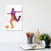 East Urban Home Man Soccer Football Player III by Paul Rommer - Wrapped Canvas Painting Canvas | 12 H x 8 W x 0.75 D in | Wayfair