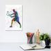 East Urban Home Tennis Player in Silhouette I by Paul Rommer - Wrapped Canvas Painting Print on Canvas Canvas | 12 H x 8 W x 0.75 D in | Wayfair