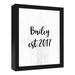 Designs Direct Creative Group Personalized Wedding Family Name Framed Textual Art on Canvas in Black & White Canvas, in Gray | Wayfair 4388-F