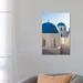 East Urban Home Blue Domed Churches in Santorini, Greece by Matteo Colombo - Wrapped Canvas Photograph Canvas | 26 H x 18 W x 1.5 D in | Wayfair