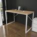 Willa Arlo™ Interiors Riggs Desk Wood/Metal in White/Brown | 29.1 H x 47.2 W x 23.6 D in | Wayfair 22413E328B9A4EA89CDE0CAE6255198F