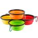 iMounTEK Collapsible Dog Bowl Plastic (affordable option) in Green/Orange/Yellow | 4.74 H x 4.73 W x 2 D in | Wayfair MoWayfairGPCT2798