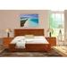 Red Barrel Studio® Trent Platform 3-Piece Bedroom Set Upholstered in Brown/Green | 36 H x 79.2 W x 82.3 D in | Wayfair