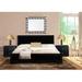 Red Barrel Studio® Trent Platform 3-Piece Bedroom Set Upholstered in Black | 36 H x 63 W x 82.3 D in | Wayfair 9B074121842E410898D76E005D3FAC5D