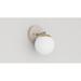 Rosdorf Park Daimion Wall Sconce - Matte Frosted Globe Glass/Metal in Indigo | 9 H x 6 W x 7.5 D in | Wayfair 97344781AC96462A87A66B28F73C1252