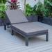 LeisureMod Chelsea Aluminum Patio Chaise Lounge Chair With Cushions
