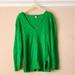 J. Crew Sweaters | J Crew Vintage V Neck Linen Green Cable Knit Sweater S | Color: Green | Size: S