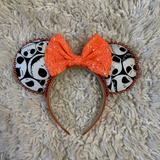 Disney Accessories | Jack Skellington Mouse Ears | Color: Black/Orange | Size: Os