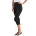 Plus Size Women's Essential Stretch Capri Legging by Roaman's in Black (Size 42/44)