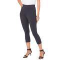 Plus Size Women's Essential Stretch Capri Legging by Roaman's in Heather Charcoal (Size 42/44)