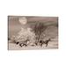 East Urban Home Moonlight Runners by Rig Studios - Wrapped Canvas Photograph Canvas in Black/White | 18 H x 26 W x 1.5 D in | Wayfair